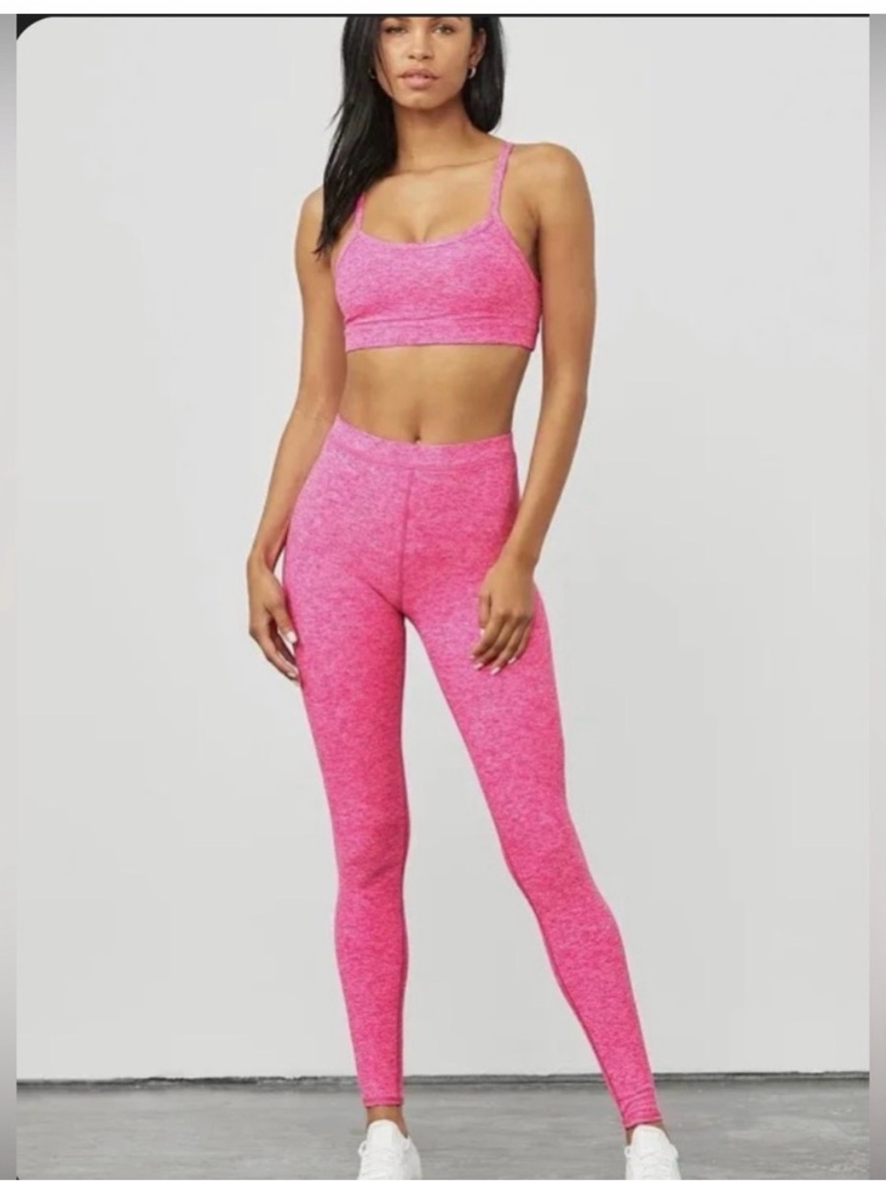 ALO Yoga Pink Heather High-Waist Leggings